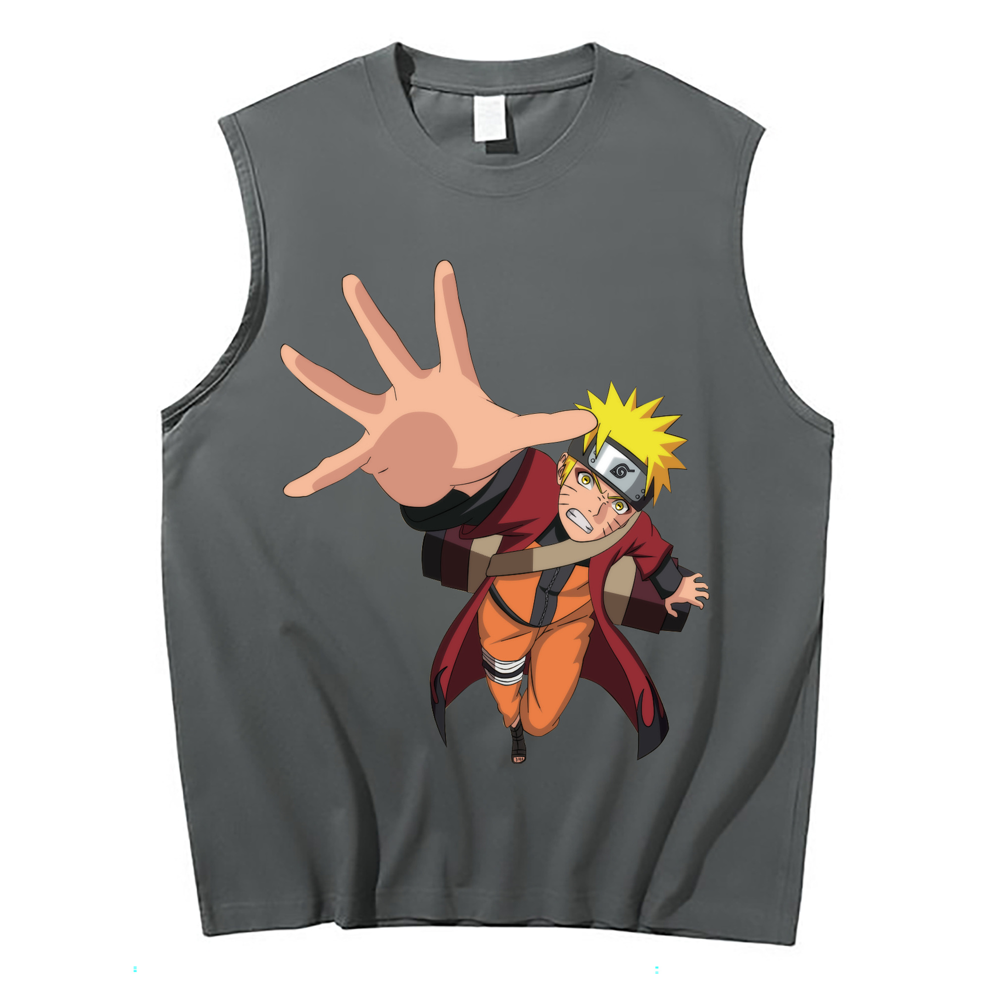 （画像用） NARUTO -ナルト- うずまき ナルト Uzumaki Naruto コットン100％タンクトップ（フロントプリント）